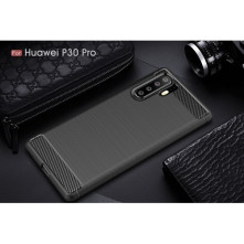 Huawei P30 Pro karbon mintás tok - FEKETE