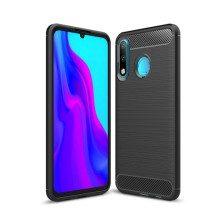 Huawei P30 Lite karbon mintás tok - FEKETE