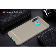Huawei P30 Lite karbon mintás tok - SZÜRKE