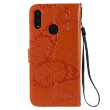 Dombornyomott lepkés notesztok Huawei Honor 10 Lite / P Smart (2019) telefonhoz - NARANCS