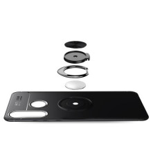 Huawei P30 Lite gyűrűs tok - FEKETE