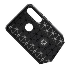 Huawei P30 Lite gyűrűs tok - FEKETE
