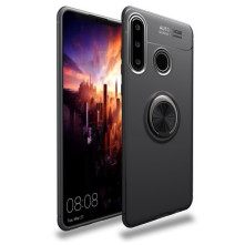 Huawei P30 Lite gyűrűs tok - FEKETE
