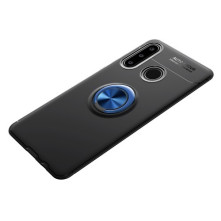 Huawei P30 Lite gyűrűs tok - FEKETE/KÉK