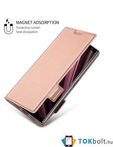 Ultravékony notesztok Sony Xperia 10 telefonhoz - RÓZSAARANY