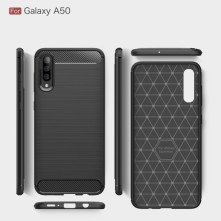 Samsung Galaxy A50 karbon mintás tok - FEKETE