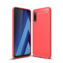 Samsung Galaxy A50 karbon mintás tok - PIROS