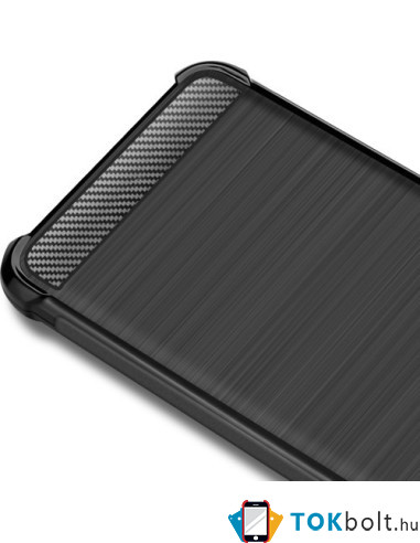 IMAK Vega karbon mintás tok Samsung Galaxy A50 készülékhez - FEKETE