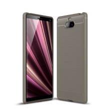 Sony Xperia 10 Plus karbon mintás tok - SZÜRKE