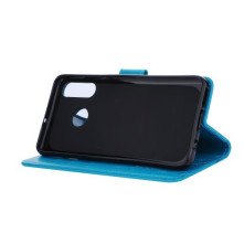 Dombornyomott lepkés virágos notesztok Huawei P30 Lite telefonhoz - KÉK