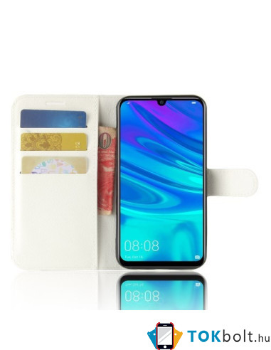 Oldalra nyíló tok Huawei Y7 (2019) telefonhoz - FEHÉR