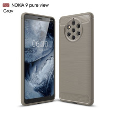 Nokia 9 PureView karbon mintás tok - SZÜRKE