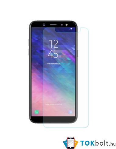Kijelzővédő karcálló edzett üveg Samsung Galaxy A6 Plus (2018) típusú telefonhoz
