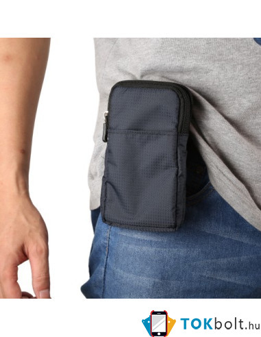 Övre fűzhető 2 rekeszes tok karpánttal maximum 7.0 inches készülékekhez - KÉK