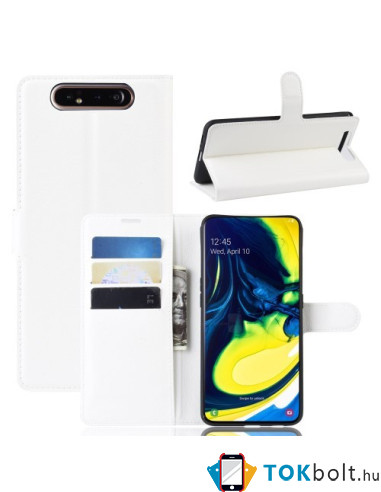 Oldalra nyíló tok Samsung Galaxy A80 / A90 telefonhoz - FEKETE