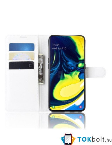 Oldalra nyíló tok Samsung Galaxy A80 / A90 telefonhoz - FEKETE