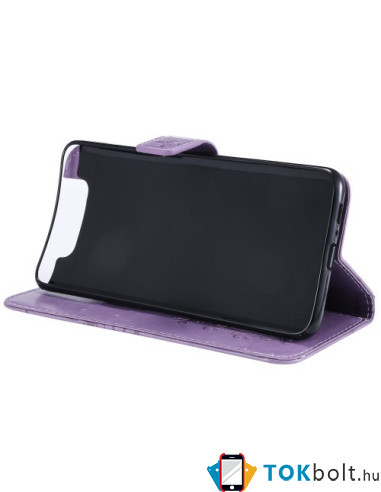 Dombornyomott lepkés telefontok Samsung Galaxy A80 / A90 telefonhoz - LILA
