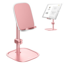BASEUS univerzális állítható alumínium telefon, tablet tartó állvány - RÓZSAARANY