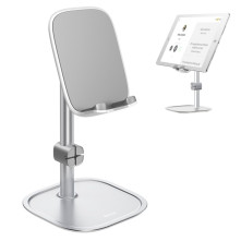 BASEUS univerzális állítható alumínium telefon, tablet tartó állvány - EZÜST