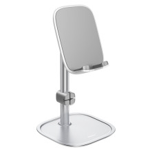 BASEUS univerzális állítható alumínium telefon, tablet tartó állvány - EZÜST
