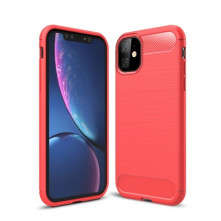 Apple Iphone 11 karbon mintás tok - PIROS