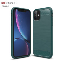 Apple Iphone 11 karbon mintás tok - ZÖLD