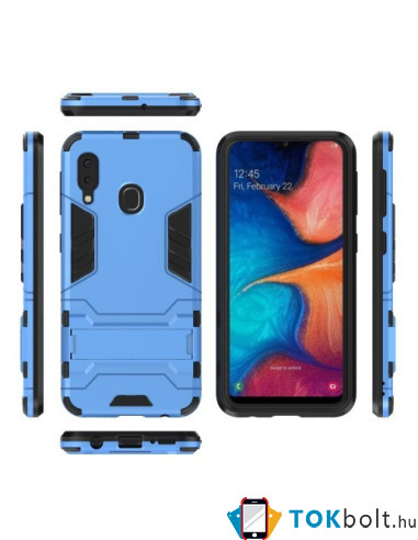 Hibrid tok kemény műanyag és szilikon anyagból Samsung Galaxy A20e telefonhoz - VILÁGOSKÉK