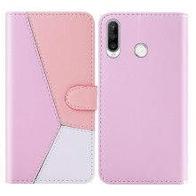 Három színű notesztok Huawei P30 Lite telefonhoz - PINK - RÓZSASZÍN - FEHÉR