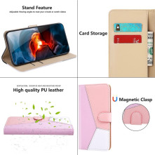 Három színű notesztok Huawei P30 Lite telefonhoz - PINK - RÓZSASZÍN - FEHÉR