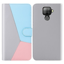 Három színű notesztok Huawei Mate 30 Lite telefonhoz - SZÜRKE - KÉK - RÓZSASZÍN