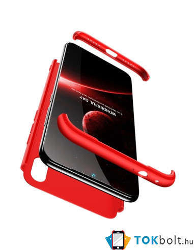 GKK három részes tok Xiaomi Redmi Note 7 készülékhez - PIROS
