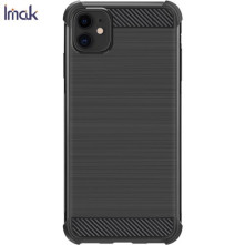 IMAK Vega karbon mintás ütésálló tok Apple iPhone 11 készülékhez - FEKETE