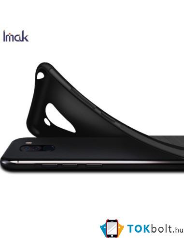 IMAK Vega karbon mintás ütésálló tok Apple iPhone 11 készülékhez - FEKETE