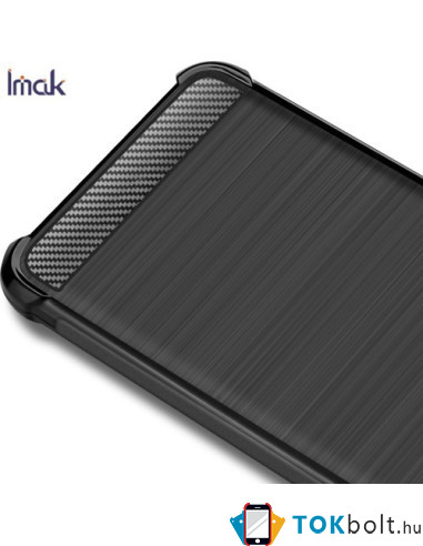 IMAK Vega karbon mintás ütésálló tok Apple iPhone 11 készülékhez - FEKETE