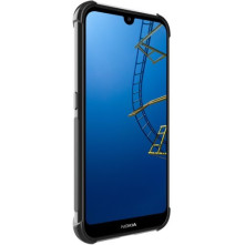IMAK Vega karbon mintás ütésálló tok Nokia 4.2 készülékhez - FEKETE