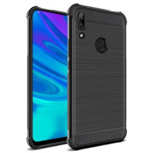 IMAK Vega karbon mintás ütésálló tok Huawei P Smart Z készülékhez - FEKETE