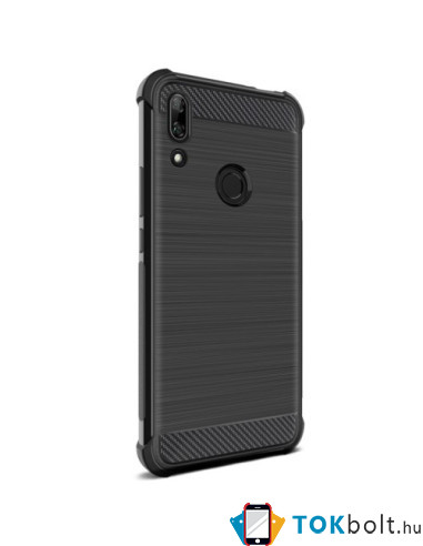 IMAK Vega karbon mintás ütésálló tok Huawei P Smart Z készülékhez - FEKETE