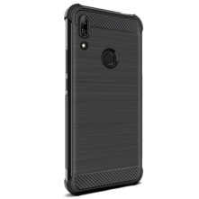 IMAK Vega karbon mintás ütésálló tok Huawei P Smart Z készülékhez - FEKETE