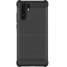 IMAK Vega karbon mintás ütésálló tok Huawei P30 Pro készülékhez - FEKETE
