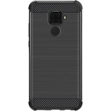 IMAK Vega karbon mintás ütésálló tok Huawei Mate 30 Lite készülékhez - FEKETE