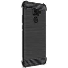 IMAK Vega karbon mintás ütésálló tok Huawei Mate 30 Lite készülékhez - FEKETE
