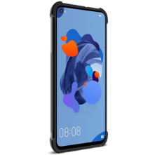 IMAK Vega karbon mintás ütésálló tok Huawei Mate 30 Lite készülékhez - FEKETE