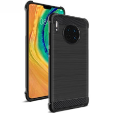 IMAK Vega karbon mintás ütésálló tok Huawei Mate 30 készülékhez - FEKETE