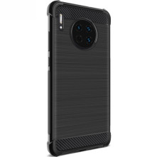 IMAK Vega karbon mintás ütésálló tok Huawei Mate 30 készülékhez - FEKETE