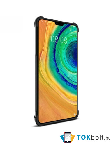 IMAK Vega karbon mintás ütésálló tok Huawei Mate 30 készülékhez - FEKETE