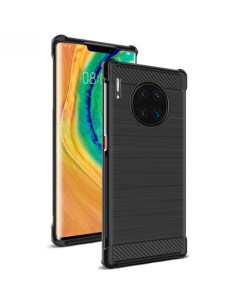 IMAK Vega karbon mintás ütésálló tok Huawei Mate 30 Pro készülékhez - FEKETE