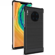 IMAK Vega karbon mintás ütésálló tok Huawei Mate 30 Pro készülékhez - FEKETE
