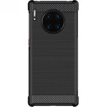 IMAK Vega karbon mintás ütésálló tok Huawei Mate 30 Pro készülékhez - FEKETE