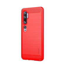 Xiaomi Mi CC9 Pro / Note 10 / Note 10 Pro karbon mintás tok - PIROS