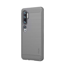 Xiaomi Mi CC9 Pro / Note 10 / Note 10 Pro karbon mintás tok - SZÜRKE
